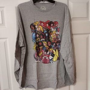 XXL TeePublic Disney Gray Long-Sleeve Shirt